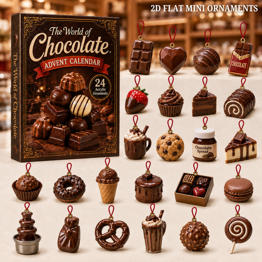 The World of Chocolate Advent Calendar 2026 - 24-Day Festive Countdown, Acrylic Charms Blind Box - Gift For Dessert Lovers a3a9981d-cfa0-421c-8307-6c6d6af74af4-chocolate-text.png