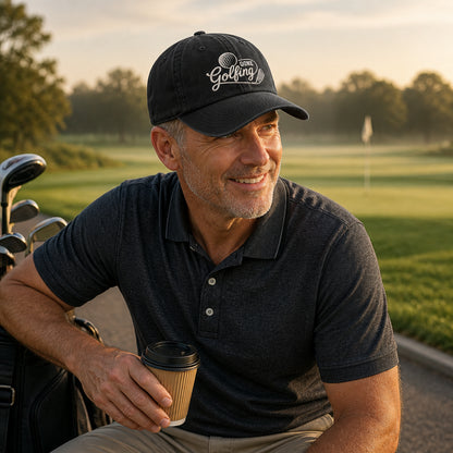 Gone Golfing Embroidered Dad Cap - Lifestyle 1