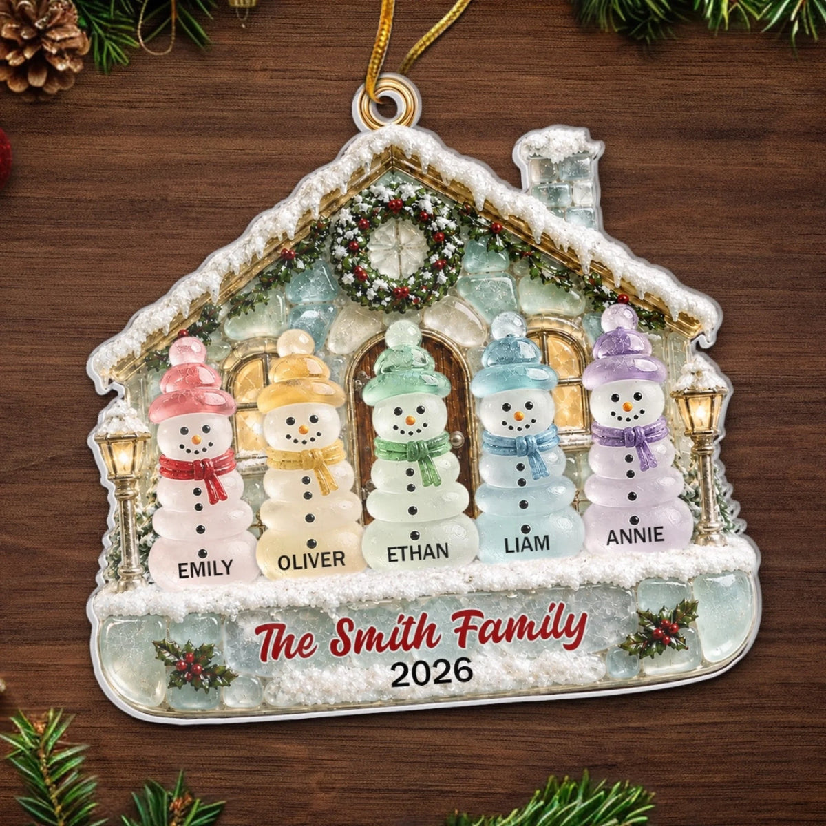 Cozy Christmas Sea Glass Snowman - Personalized Acrylic Ornament - Christmas Birthday Gifts For Family a4e8146d-09b3-486e-b72f-ed85301b171b-banner-5.jpeg
