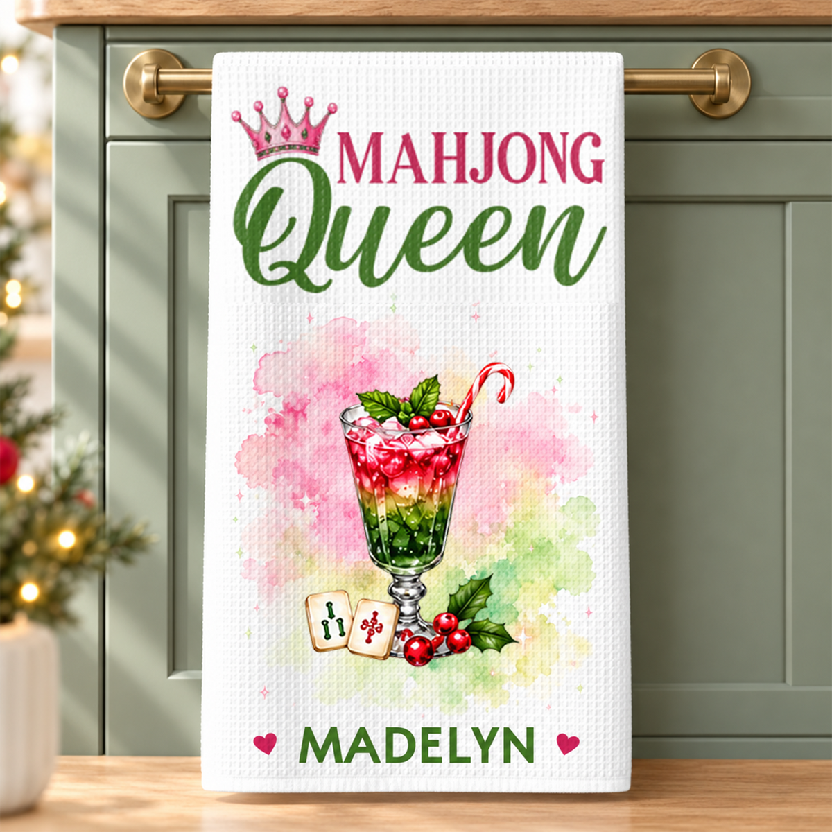 Custom Mahjong Christmas Towel - Personalized Kitchen Towel, Christmas Gifts a548c1e4-a296-4292-81aa-e7ad4126072d-1-6-.png