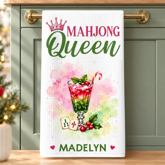 Custom Mahjong Christmas Towel - Personalized Kitchen Towel, Christmas Gifts a548c1e4-a296-4292-81aa-e7ad4126072d-1-6-.png