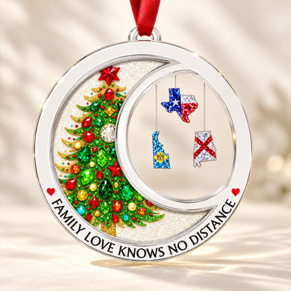 The Rhinestone Family Love Knows No Distance- Personalized Acrylic Ornament - Christmas Acrylic Ornament a558a7ab-6b62-44e0-8de0-4336a6d37072-4.jpg