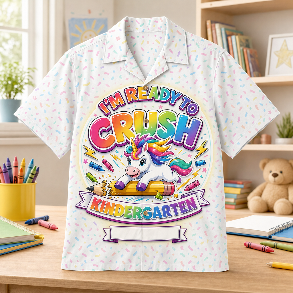 Ready To Crush Kindergarten Unicorn Kids Hawaiian Shirt — Personalized Name - Personalized Hawaiian Kids Shirt - AOP a57334fb-da34-493d-8ae4-2dbace7cf767.png