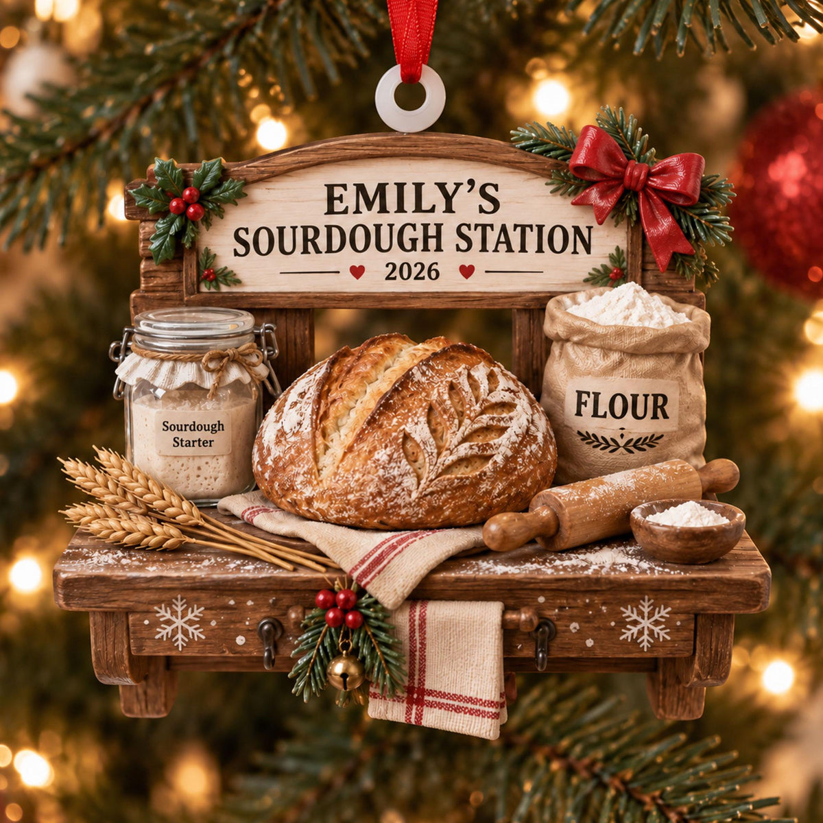 Personalized Sourdough Station Christmas Ornament 2026, Custom Name Bread Baker Starter Keepsake, Baking Lover Gift Tree Decoration a5a49541-fc7d-4b4b-bfdf-1ff66410ffd9-1.jpg