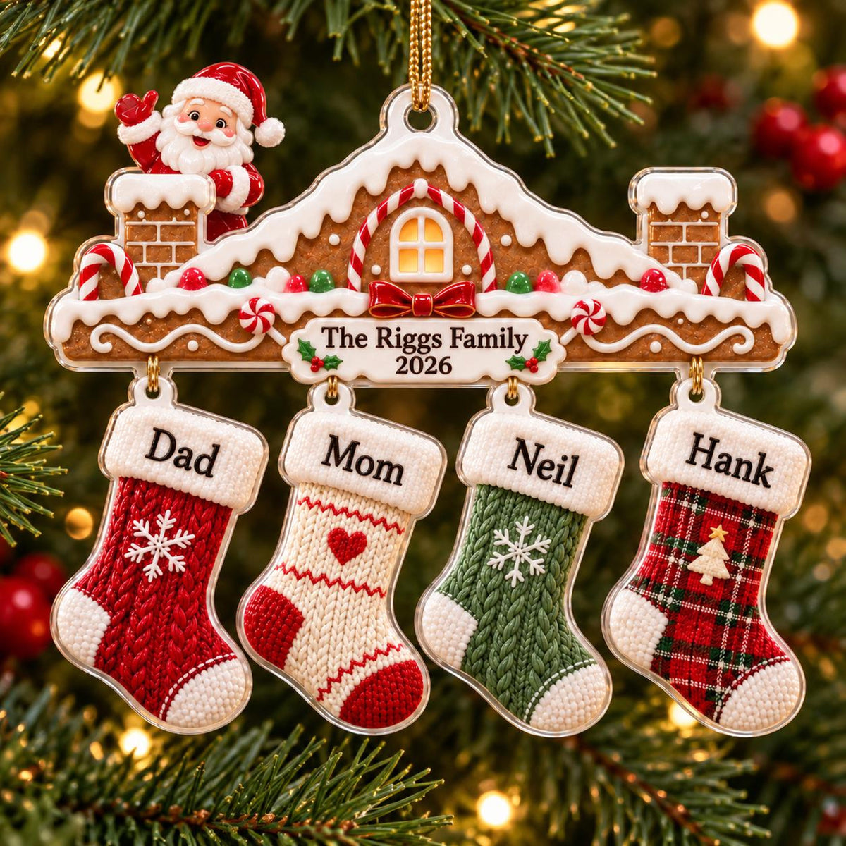 Personalized Family Christmas Ornament With Names, 2026 Stocking Ornament, Custom Family of 4 Christmas Keepsake, New Family Christmas Gift a616cc59-724b-44e4-9a40-2112e6047801-1.jpg