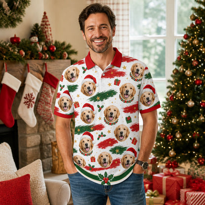 Custom Pet Photo Christmas Shirt - Lifestyle 1