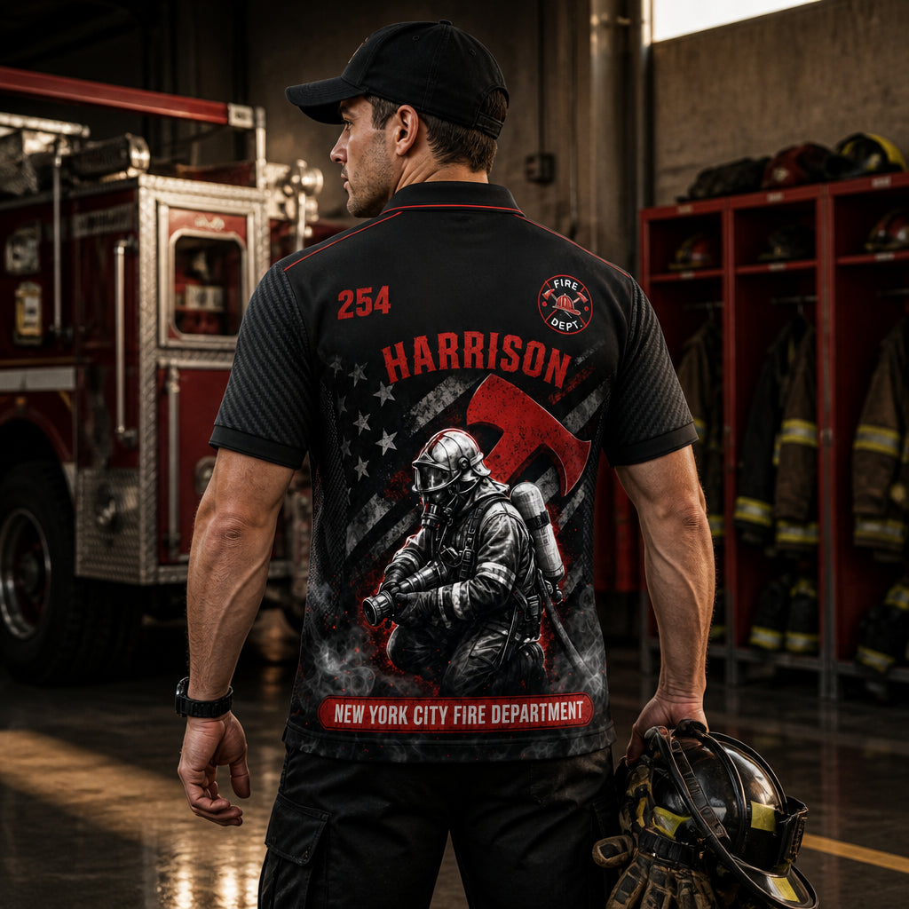 Custom Firefighter Name + Unit Number AOP Polo - Personalized Polo shirt - All over printed a6dfd7c4-e035-4e0c-ab00-2ea362dade06.jpg