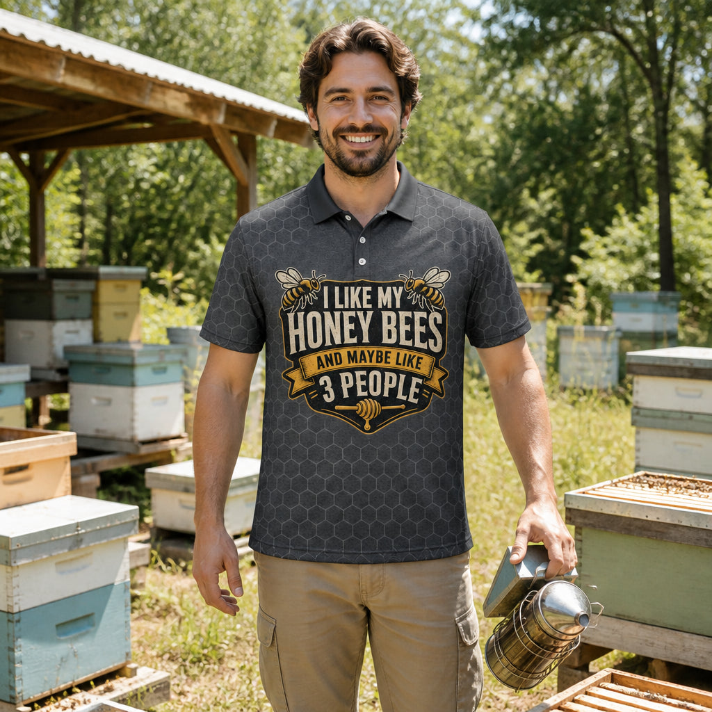 Honey Bees > People - Beekeeper Humor Polo - Polo shirt - All over printed a71faa7f-6a1c-4ccd-8f7e-ac9af53ff5d5.jpg