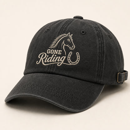 Gone Riding Embroidered Dad Cap - Hero