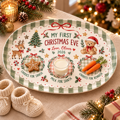 Personalized Baby’s First Christmas Eve Platter – Custom Name & Year Santa Cookie Plate with Teddy Bear & Reindeer Design a7efb30e-9709-424e-9311-62d2f8d2e87c-banner-2.png