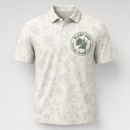 Plant Dad Botanical Crest Polo - Polo shirt - All over printed a809fa07-5841-4e97-8532-8da3f6118b5b.png