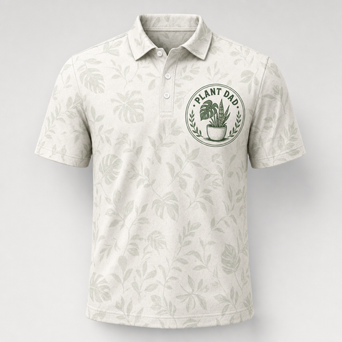 Plant Dad Botanical Crest Polo - Polo shirt - All over printed a809fa07-5841-4e97-8532-8da3f6118b5b.png