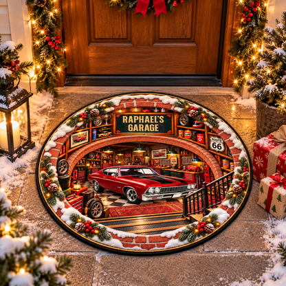 Custom Photo Classic Car Garage Merry Christmas 3D Illusion Quilted Rug - Personalized Quilted Mat a98ee53d-1f63-45bf-9408-4b83ac790d0f-b7c6d43a-16c0-45b0-b1a1-724a5c6ba6ae.png