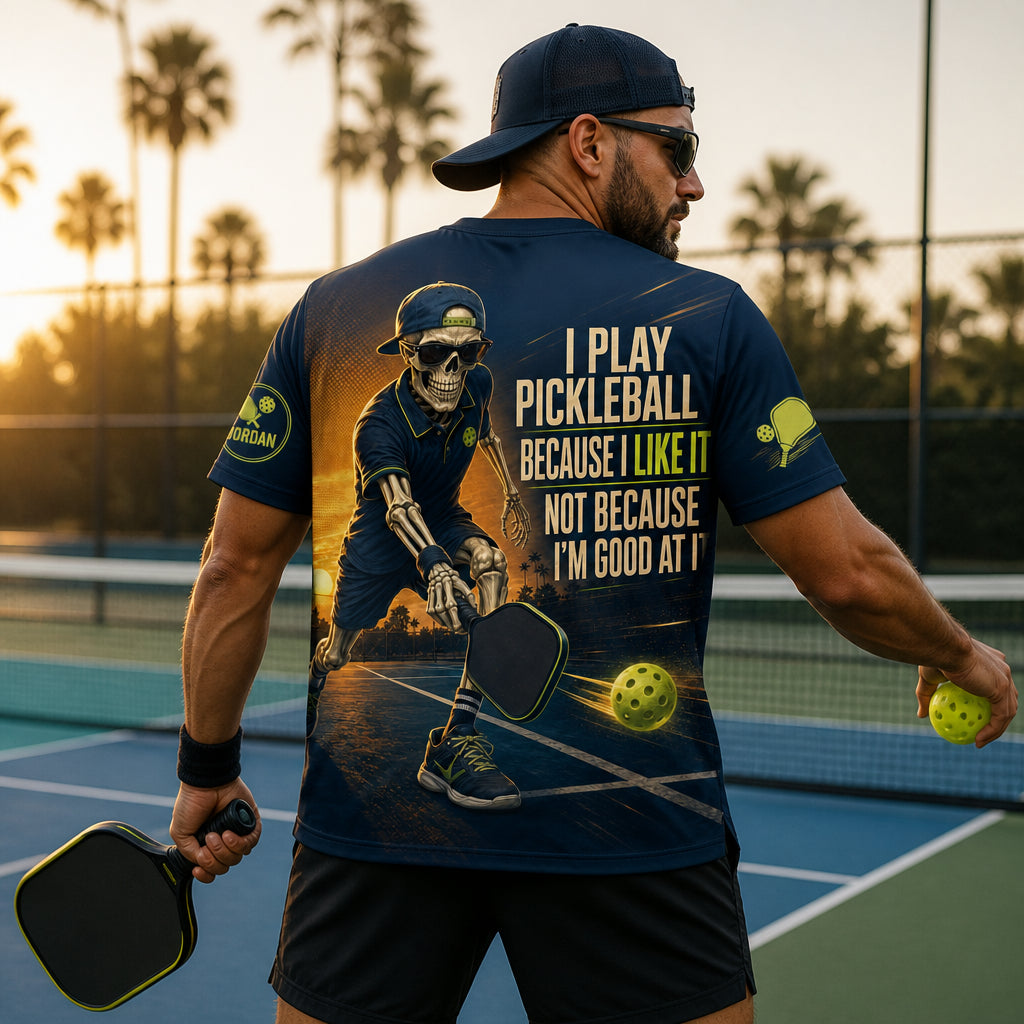 Pickleball Fun AOP Tee – Skeleton Action, Personalized Sleeve - Personalized T-Shirt - All over printed aa5583c4-84d1-43df-9b75-21ab8b623b22.jpg