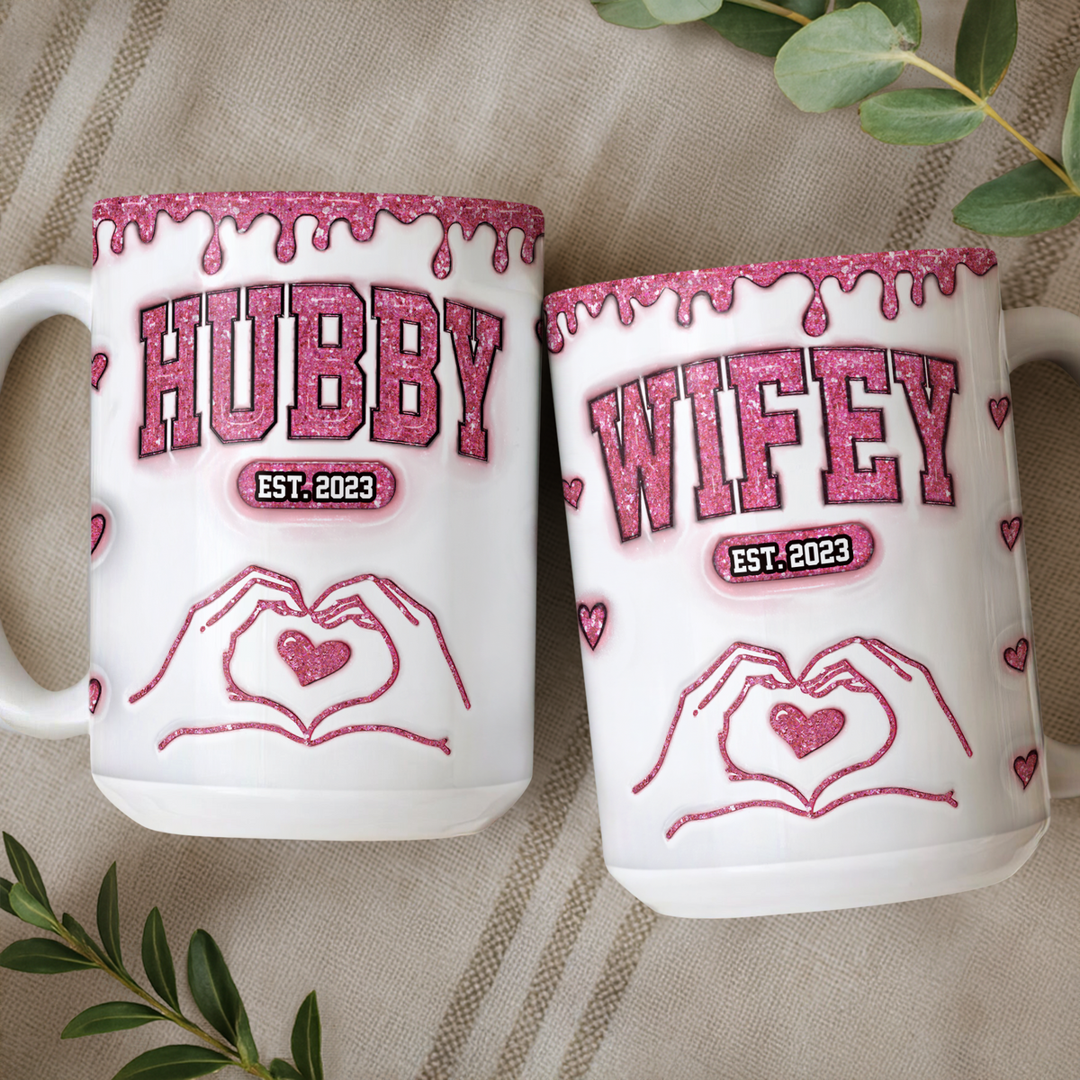 Wifey Hubby Est Couple - 3D Inflated Effect Printed Mug, Personalized White Edge-to-Edge Mug aa658097-e802-4806-a53e-eedcf98d6690-MK-3-N-m-b-n-_-Ads.png