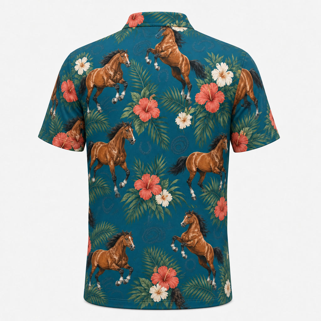 Tropical Horses AOP Polo - Polo shirt - All over printed abb5dc52-4304-4414-a8e7-dc1521038999.jpg