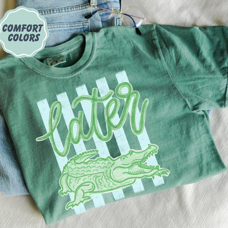 Comfort Colors Later Gator Shirt, Funny See You Later Alligator Tee, Trendy Crocodile Graphic T-Shirt, Summer Vacation Beach Shirt ac7b2d88-8602-4869-8650-5a39a41d8895-gghh.png
