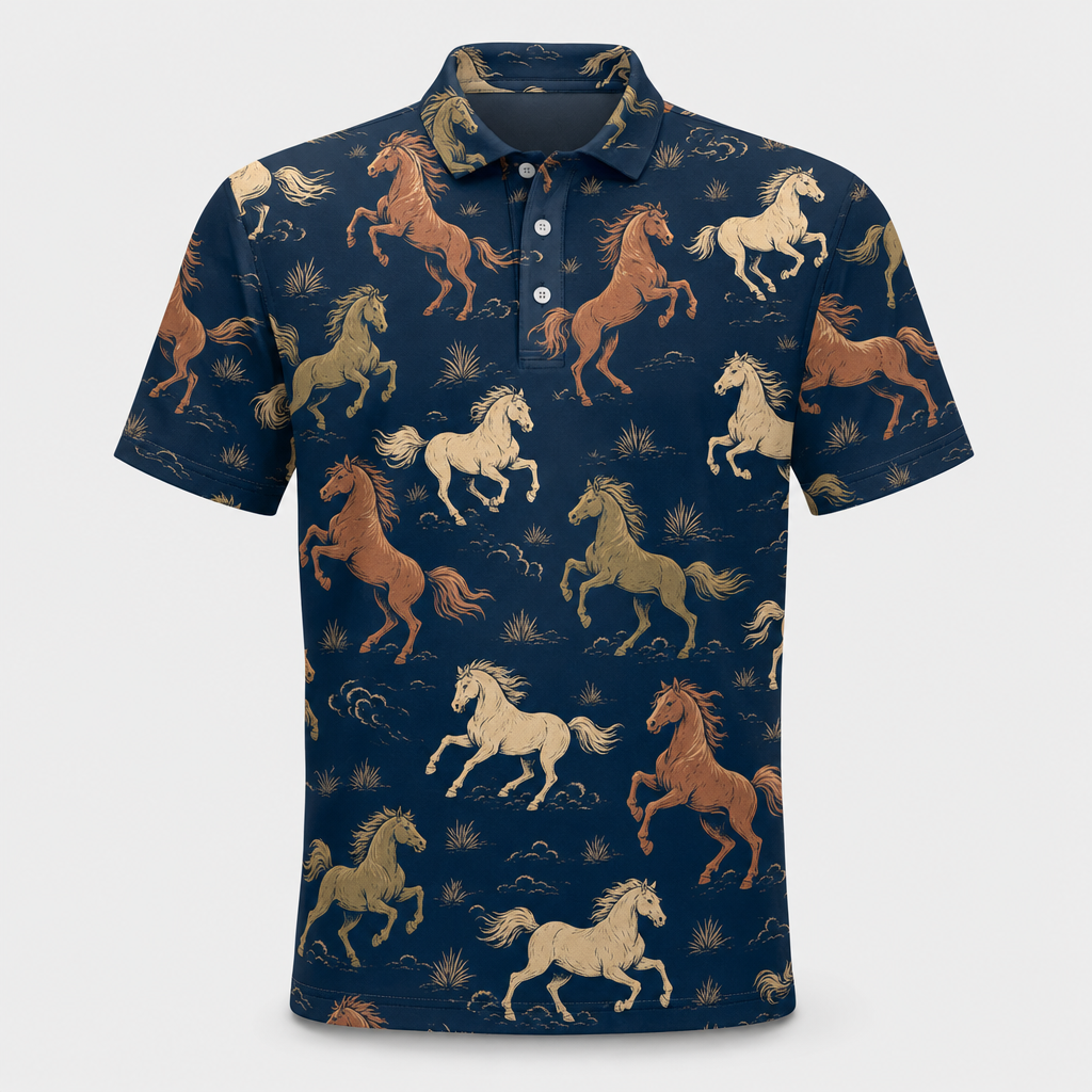 Galloping Horses AOP Polo - Polo shirt - All over printed ac86ab7c-2d61-4aeb-90d6-41f46c644628.png
