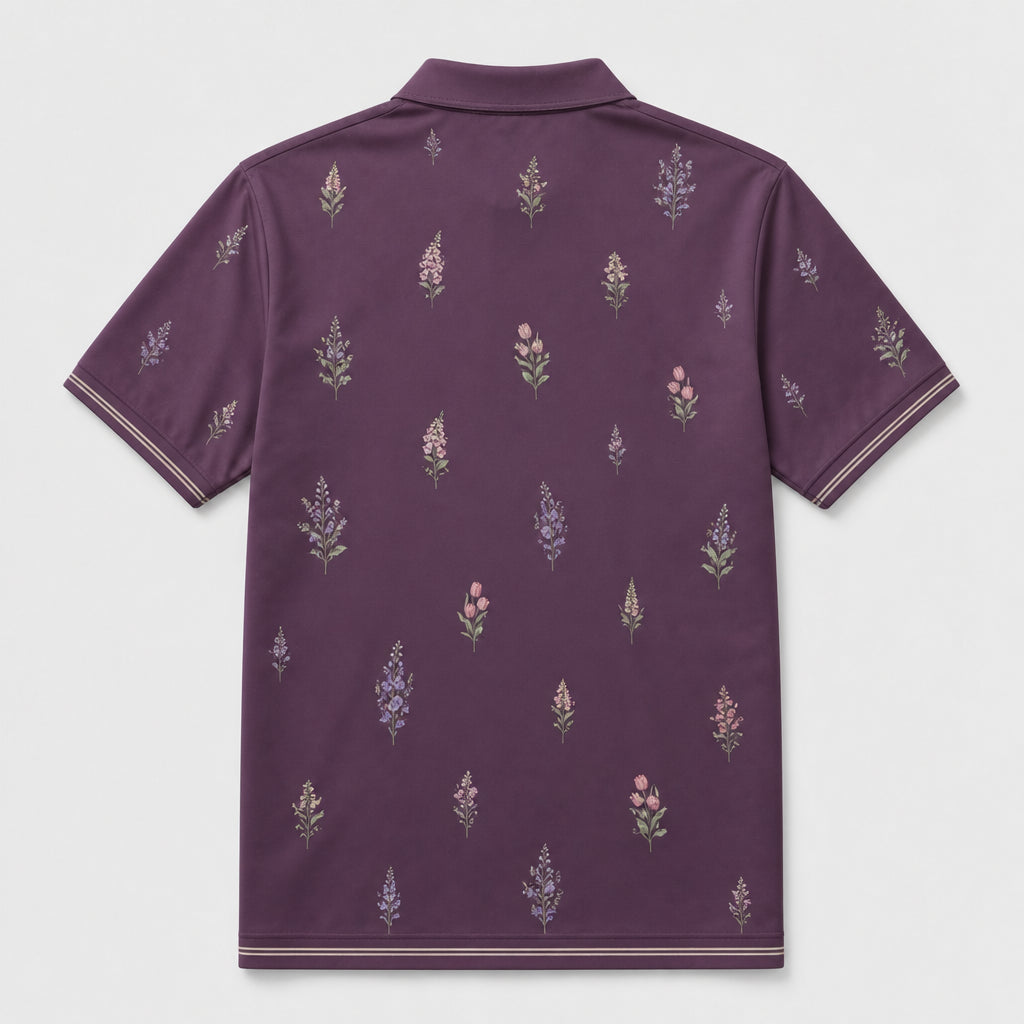 Botanical Trio Crest Polo — Foxglove • Delphinium • Tulip - Polo shirt - All over printed acc80bfd-9361-4d76-8f03-21f5948de1ef.jpg