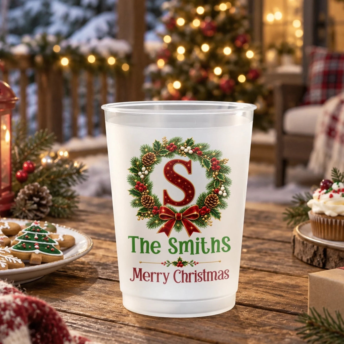 Custom Initial Family Name Christmas Gifts for Families - Personalized Plastic Cups - Christmas Drinkware For Party acdde31e-0c4e-4c09-838a-ef37adb8665e-4.jpeg