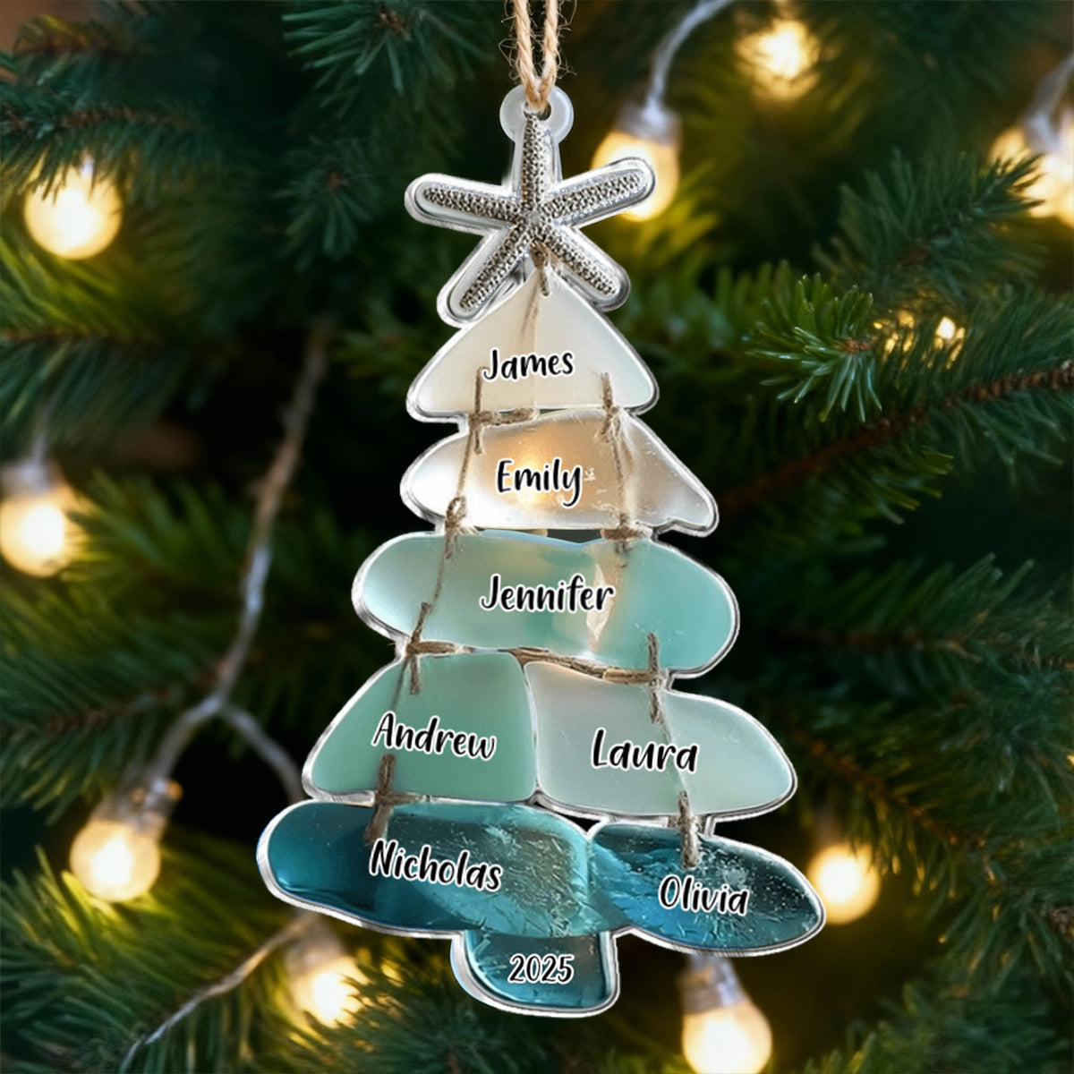 Family Sea Glass Christmas Tree - Personalized Family Ornament Custom 2D Acrylic Ornament Christmas Tree Hanging Decorations ad3_5000x_9e025c31-3902-4be5-ae4c-b8a1d9f6b3d8.jpg