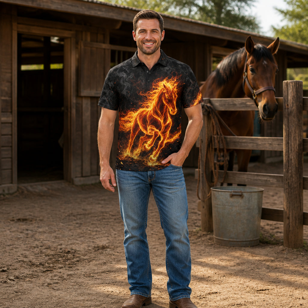 Blazing Stallion AOP Polo - Polo shirt - All over printed aef43c61-6cd7-4c3f-8f12-daf4fe1b47ec.jpg