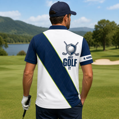 Just Golf It Crest Polo with Personalized Sleeve - Personalized Polo shirt - All over printed b0070a23-b772-4e7e-91c9-9f1549d1fae6.jpg