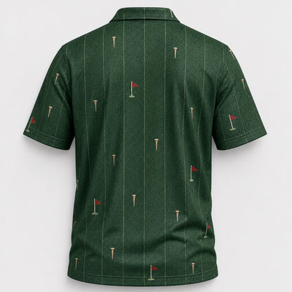 Golf Dad Photo Polo – May The Course Be With You - Back view