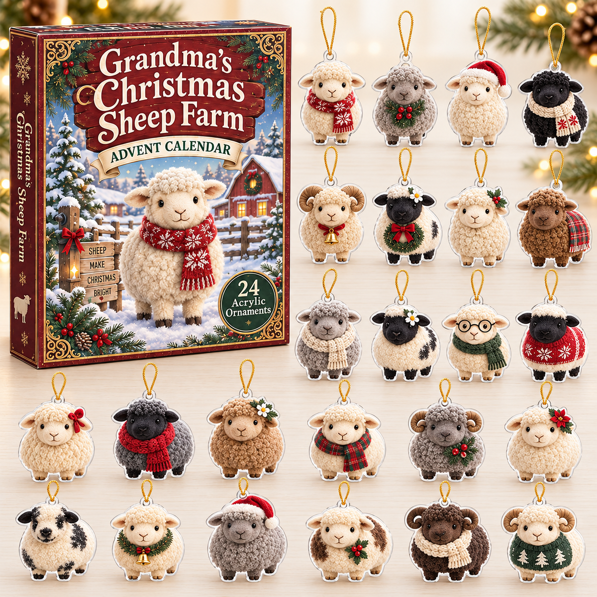 Grandmas Christmas Sheep Farm Advent Calendar 2026 - 24-Day Festive Countdown, Acrylic Charms Blind Box - Gift For Grandchildren, Kid b1400a3e-09ed-43d8-b7d0-b8b17da23038-sheep-box-charms.png
