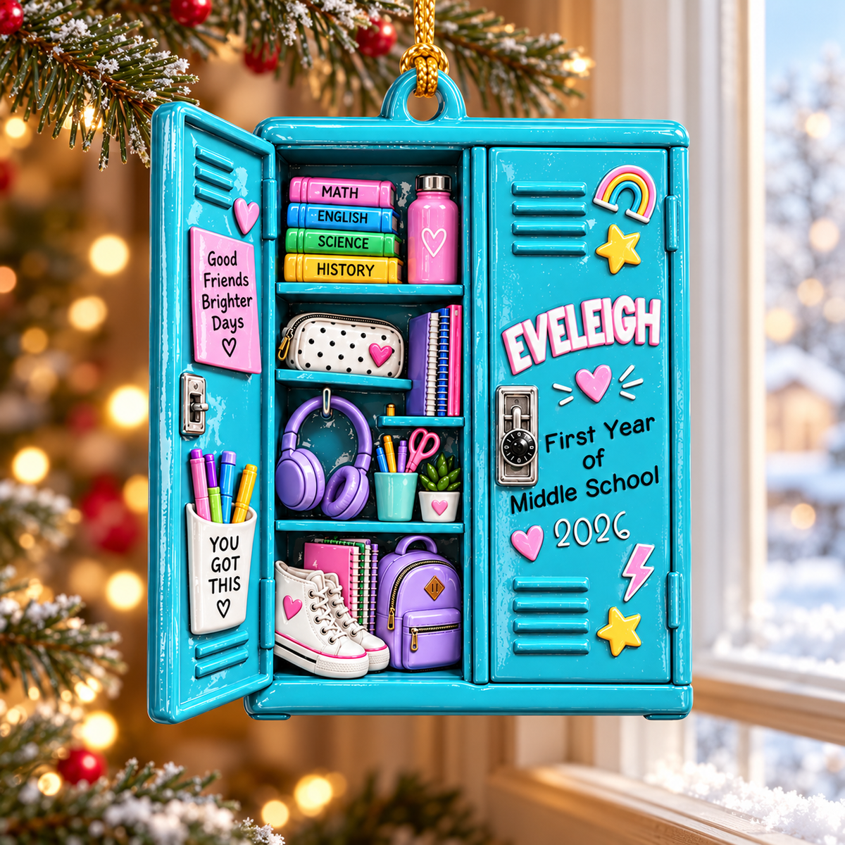 Middle School Ornament, Middle School Locker 3D Ornament, First Year of Middle School Gift, Teenager Ornament, Christmas Gift For Daughter b145af1a-2023-4eda-90a0-eefa6b6267e9-banner-1.png