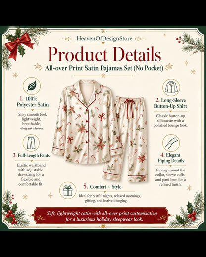 Matching Family Christmas Pajamas, Satin Pajama Set with Vintage Patchwork Print b151329e-9e01-4a94-a5df-5b30690254cf-il_1588xN.8430268840_kxal.jpg