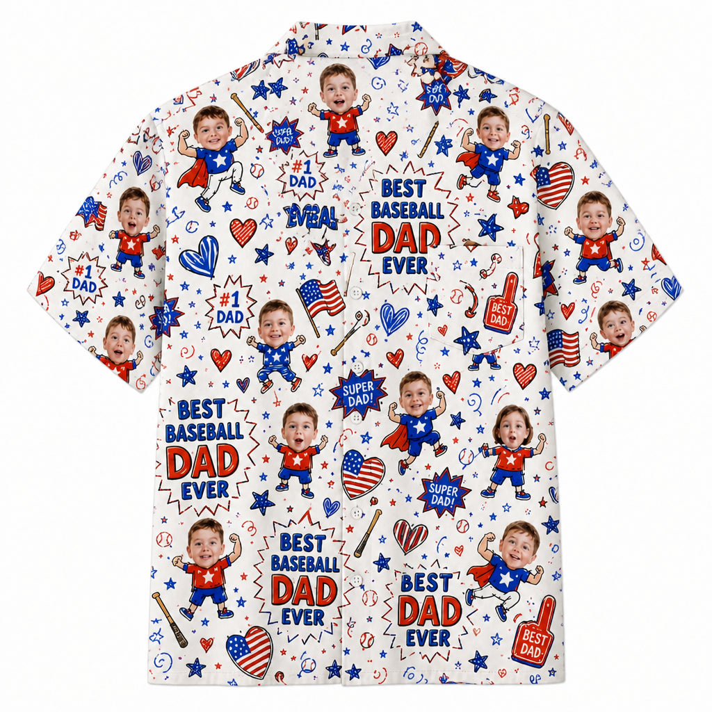 Best Baseball Dad AOP - Back view