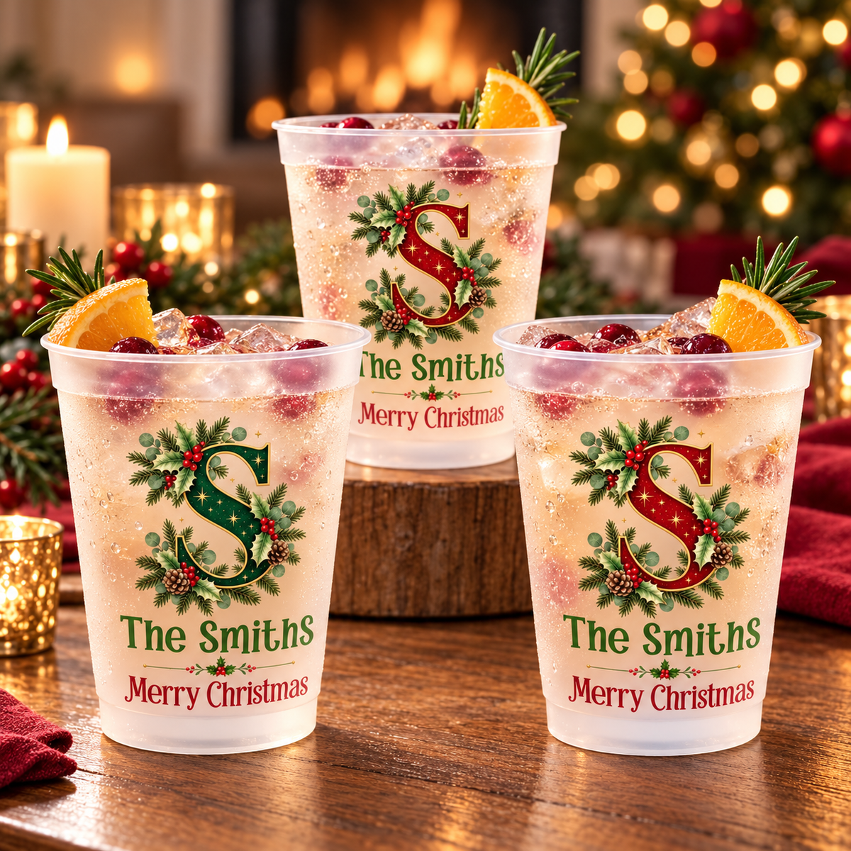 Custom Name Christmas Family Gifts - Personalized Plastic Cups - Christmas Drinkware For Party b1b9a677-0096-4f4b-ba9d-3343f7e6ba02-banenr-1.png