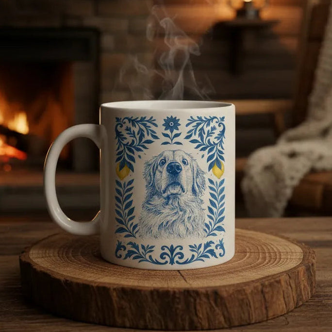 Tile Pattern Art - Personalized Pet Mug