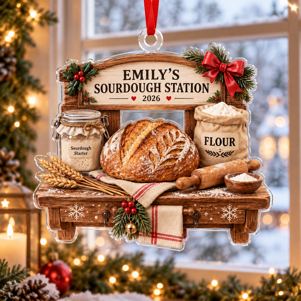 Personalized Sourdough Station Christmas Ornament 2026, Custom Name Bread Baker Starter Keepsake, Baking Lover Gift Tree Decoration b2563999-dff6-4b7b-8c66-8c9d8b267611-banner-1.png
