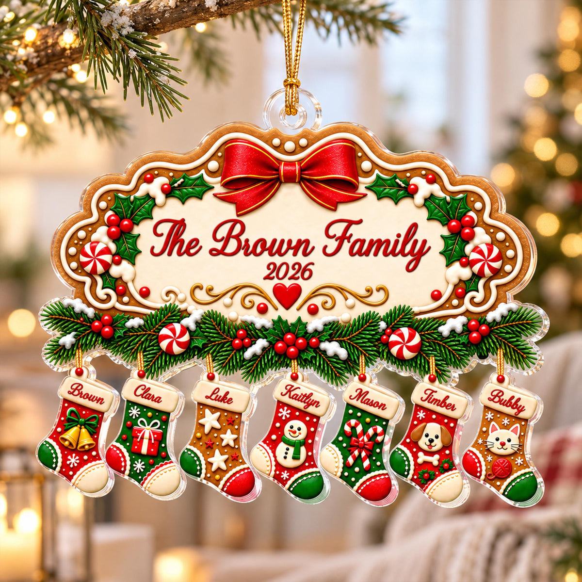 Personalized Large Family Christmas Gingerbread Stocking Ornament, Custom Family Members Names Ornament, Family with Pet Keepsake 2026 b26dd26f-a91f-4906-82f1-7d88cdaf01a9-1.jpg