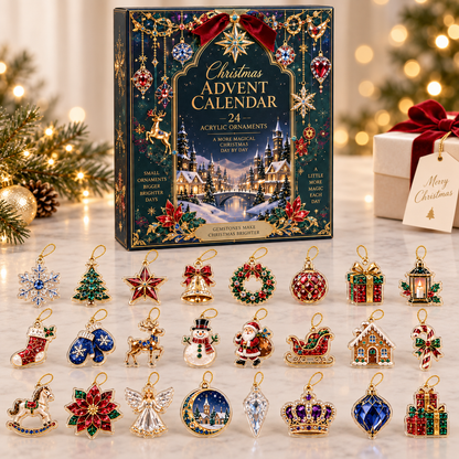 2026 Christmas Advent Calendar with 24 Acrylic Ornaments, Jewel-Inspired Holiday Countdown Calendar, 24 Days of Christmas Mini Keepsake Decorations, Festive Gift for Kids, Adults & Families b2b089a5-1275-40d0-8d44-a03eff31d59c-4.png