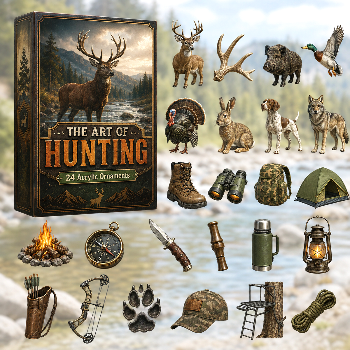 Art of Hunting Advent Calendar 2026 - 24-Day Festive Countdown, Acrylic Charms Blind Box - Gift For Hunting Lovers b2eed2f7-7cd5-4970-8cd0-6cbc1d2febe5-hunting.png