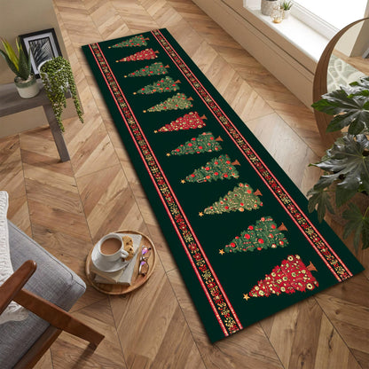 Christmas Tree Runner Rug for Hallway, Festive Green Holiday Carpet, Non Slip Washable Christmas Decor for Entryway and Living Room b31f73bd-02eb-4466-8da1-8e0c9ea0821f-1.jpg