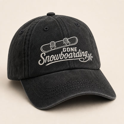 Gone Snowboarding Embroidered Dad Cap - Hero
