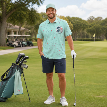 Par Then Bar Flamingo Golf Friends AOP Polo - Polo shirt - All over printed b5fbf944-0aac-4e2b-baa7-fe615580f79b.jpg