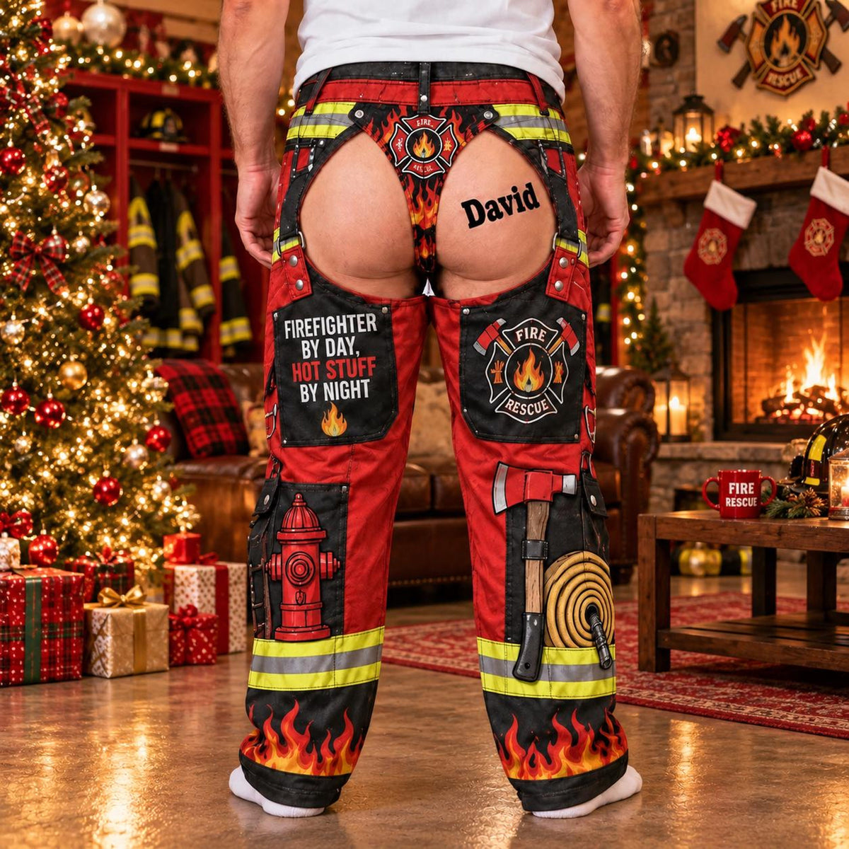 Personalized Firefighter Pajama Pants: Custom Name Faux Bottom Cutout Gag Gift b5fe3ac8-9b72-4b1f-b3a5-49baefcd85e6-4.jpg