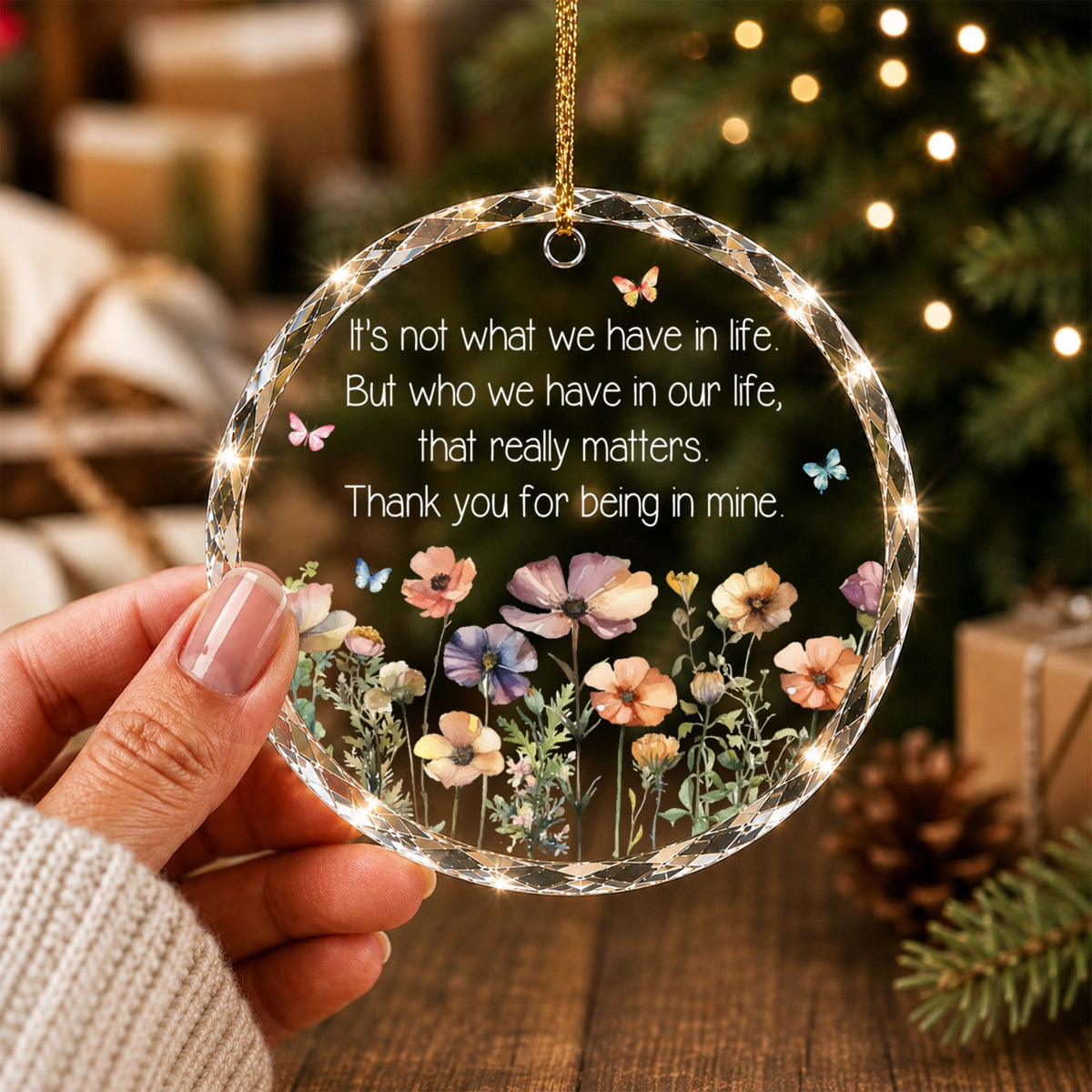 Wildflower Best Friend Ornament, Custom Bestie Glass Keepsake, Friendship Thank You Gift for Women, Soul Sister Christmas Gift, BFF Decor b62b1b62-453d-4ea1-a192-e537fa81206a-6.jpg