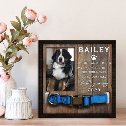 Custom Memorial Pet Collar With Photo, Pet Sympathy Gift, Dog Memorial Frame For Loss Of Dog, Memorial Wood Frame With Collar b65cb72a-1306-4bfd-8b9d-3e5b35c63c2f.jpg