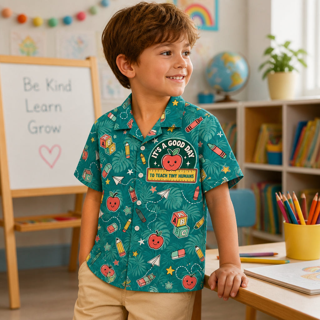 It’s a Good Day to Teach Tiny Humans - Kids Hawaiian Shirt - Hawaiian Kids Shirt - AOP b66ff921-2fd5-4f41-a7b0-f29eb01e749c.jpg