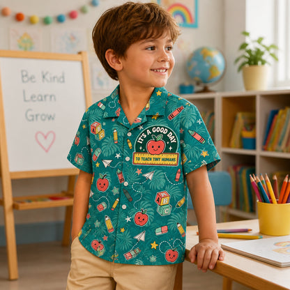 It’s a Good Day to Teach Tiny Humans - Kids Hawaiian Shirt - Hawaiian Kids Shirt - AOP b66ff921-2fd5-4f41-a7b0-f29eb01e749c.jpg