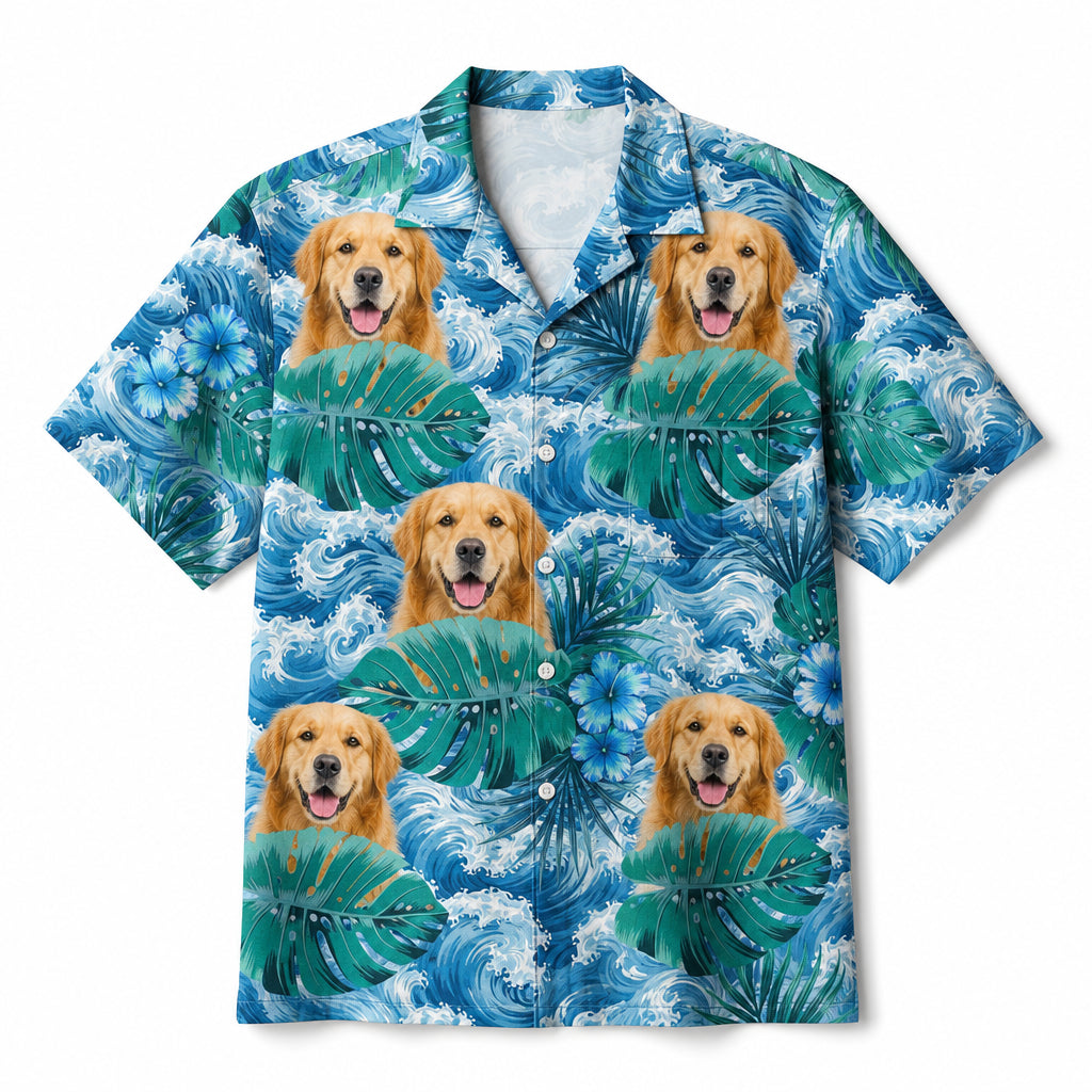 Custom Dog Face Tropical Hawaiian - Hero