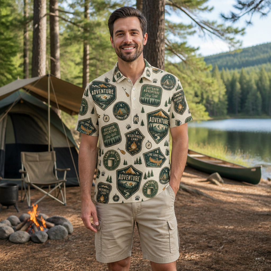 Retro Camp Badges AOP Polo - Polo shirt - All over printed b6db4477-6992-4180-9bff-e2b34d56adda.jpg