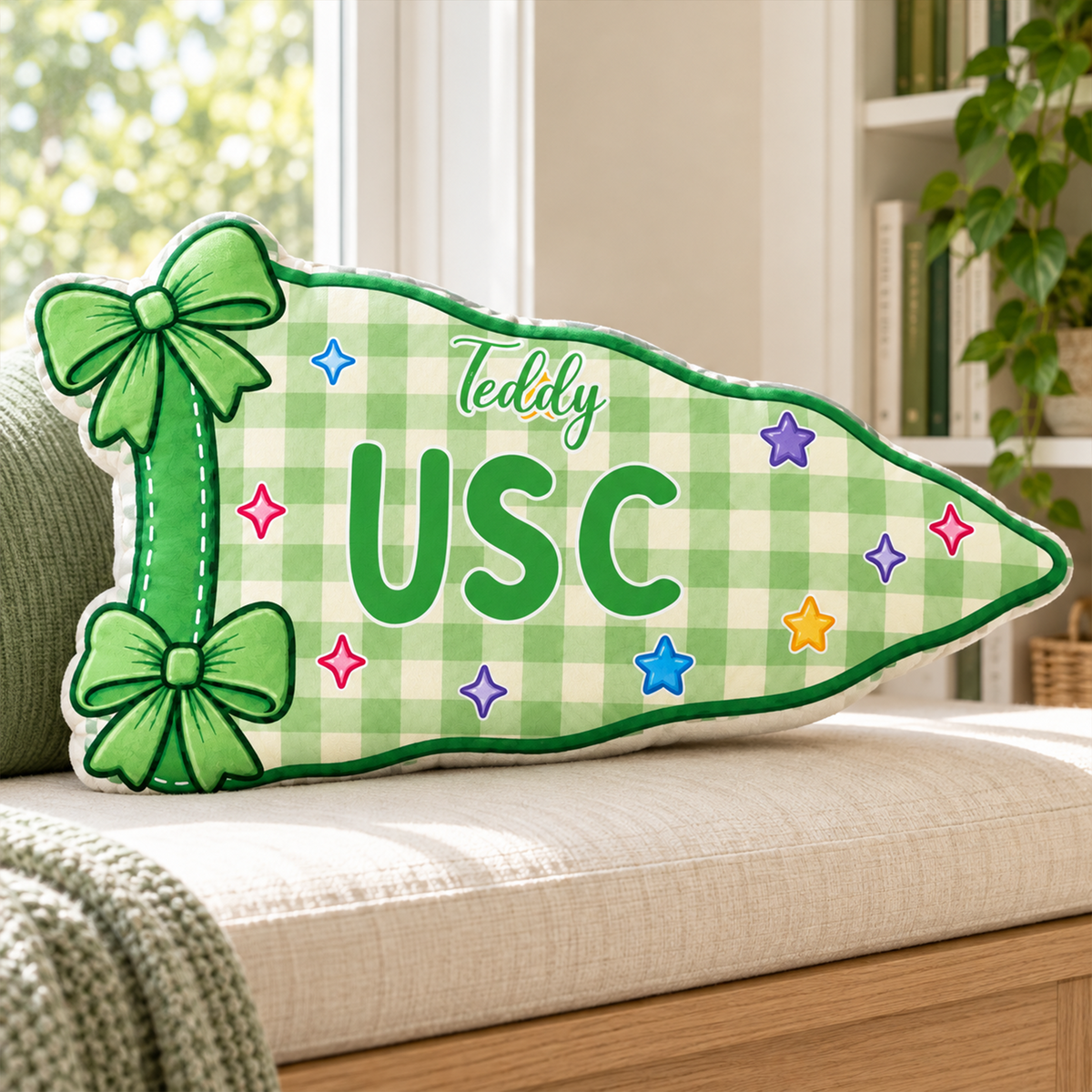 University Pennant Custom Shaped Pillow -  Custom Student Name Gift, College Acceptance Keepsake, Christmas Decor b709a45e-b195-4984-8ac3-df9faad67185-1-3-.png