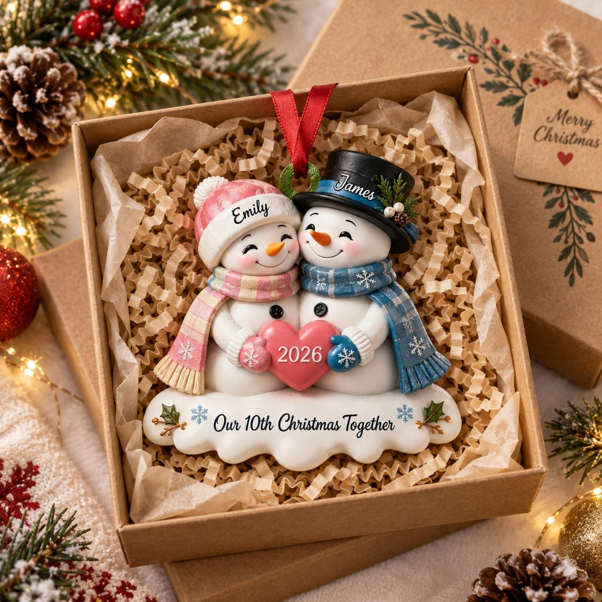 Christmas Snowman Ornament, Personalized 10th Christmas Together, Flat Acrylic Tree Ornament, Anniversary Gift For Couple, Hims, Hers b7b57d0d-1688-4a3a-9fdd-cb6e8f830916-mui3.jpg